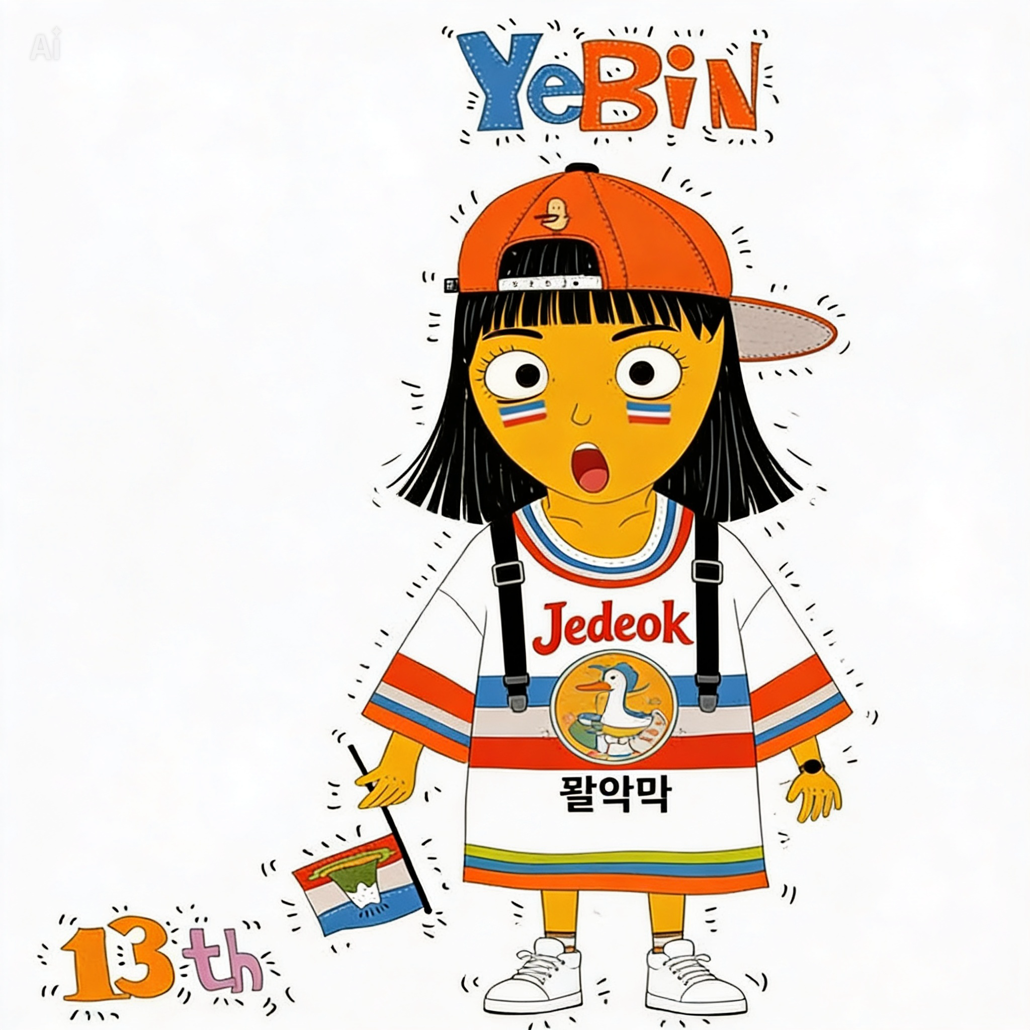 예빈이 놀란 포즈